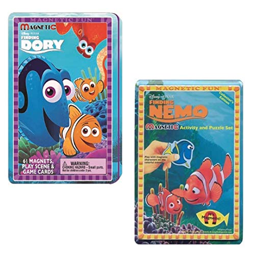 Lee Publishings Ultimate Disney Pixar's Finding Nemo and Finding Dory Magnetic Fun Activity and Puzzle Tin Set for Kids