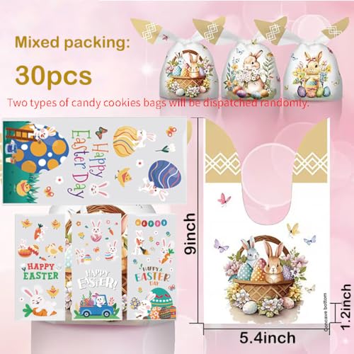 9pcs Easter Eggs Cookie Cutters Stamps Biscuit Baking Tools Embossing Cookie Molds (With 30 Easter bags) by HGJST - Image 6