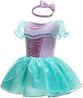 Vista 3 de Dressy Daisy Disfraz de princesa para bebé, disfraz de tutú de tul para cumpleaños, Halloween, traje con diadema Estilo I