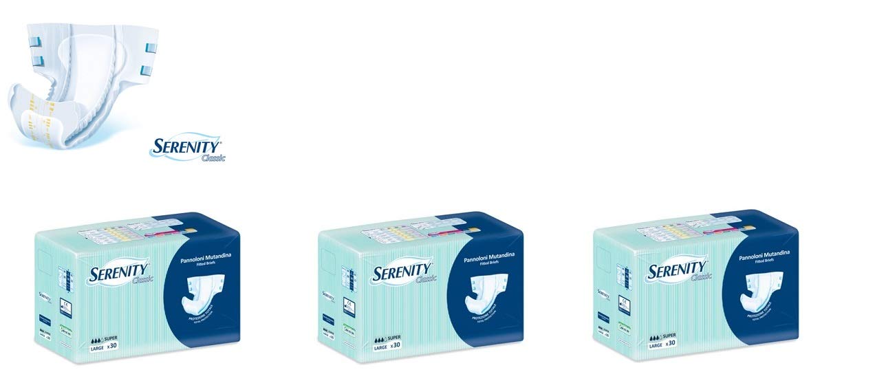 SERENITY PANNOLONI CLASSIC SUPER 90 PEZZI MISURA LARGE