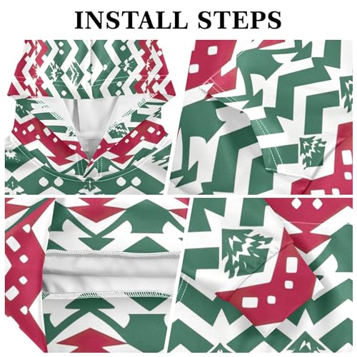 Kids Hoodies Sweaters Christmas Xmas Trees Hooded Sweatshirts with Big Pockets for Boys Girls B04003053