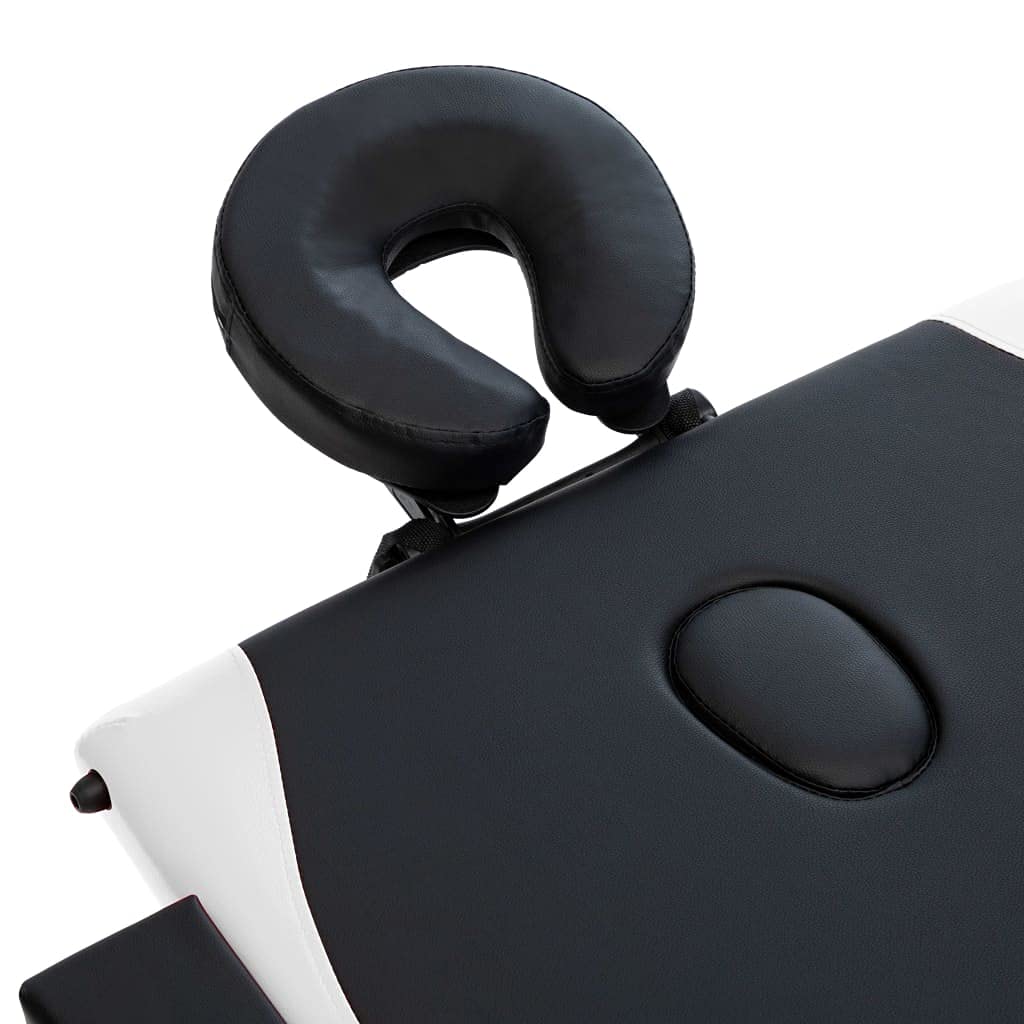Générique Table de Massage Pliable 3 Zones Bois Noir et Blanc,Santé & beauté,Hygiène personnelle,Massage & Relaxation,Tables de Massage,Noir,18.45 KG,110212