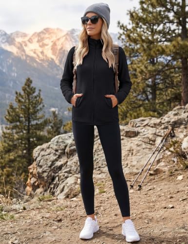 Zeagoo Jackets for Women Lightweight Zip Up Thin Fleece Hiking Outdoor Coat - image 3