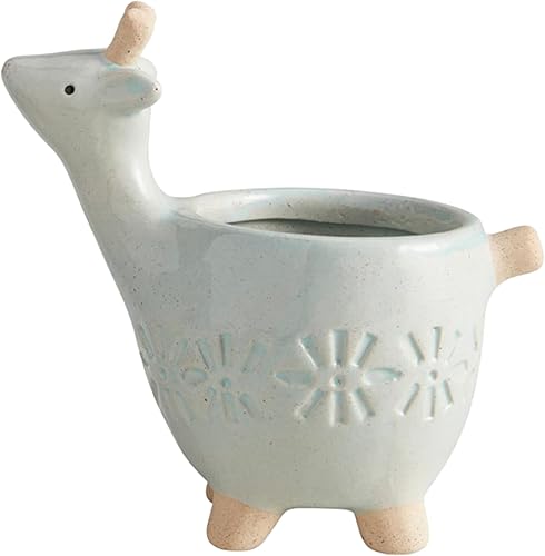 Miniatura 5 de Needzo Mini maceta de ciervo blanco, macetas para suculentas, bonitas decoraciones de animales, regalos únicos para amantes de las plantas, 4.7