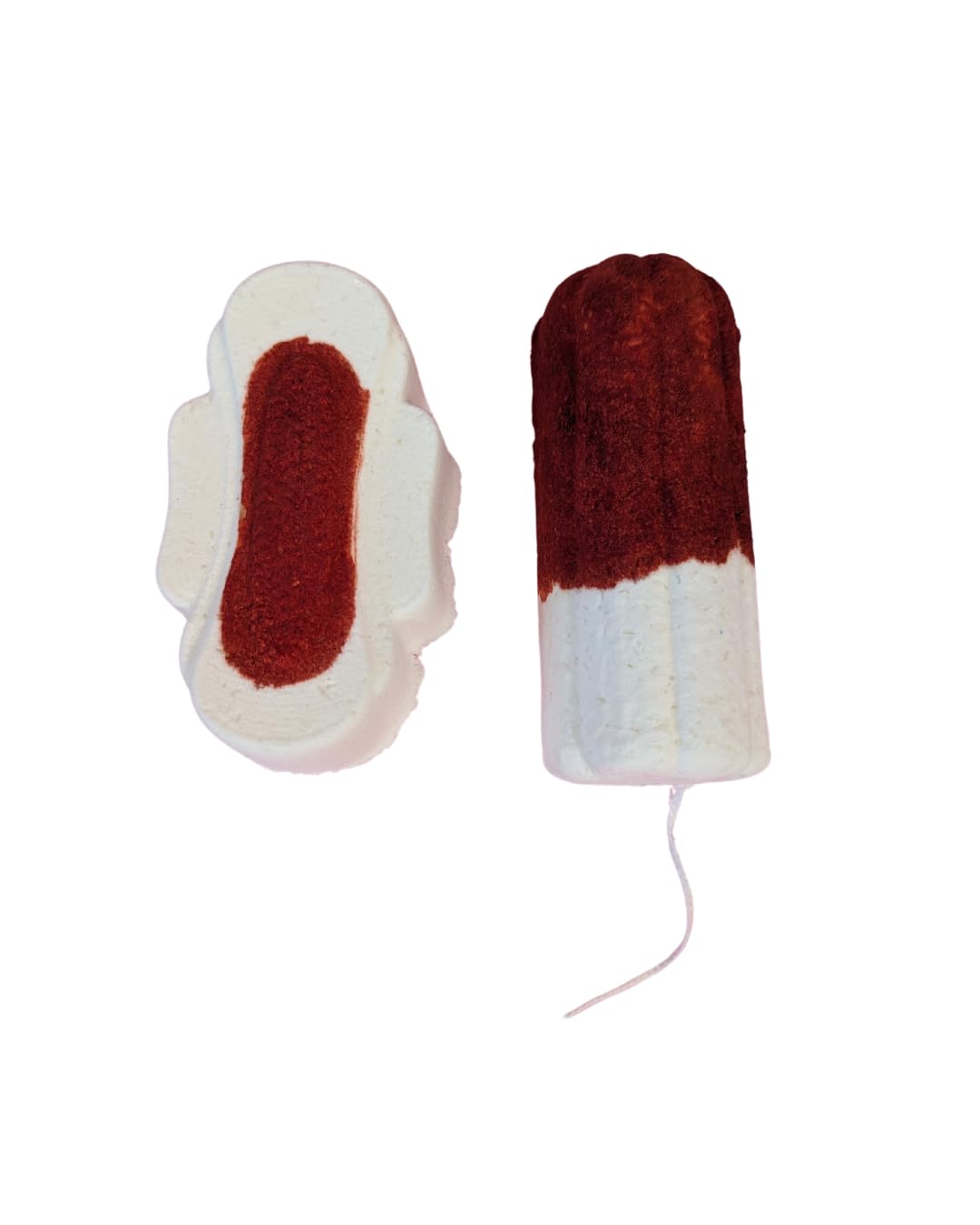 Tampon and Sanitary Pad Bath Bomb Gift Set