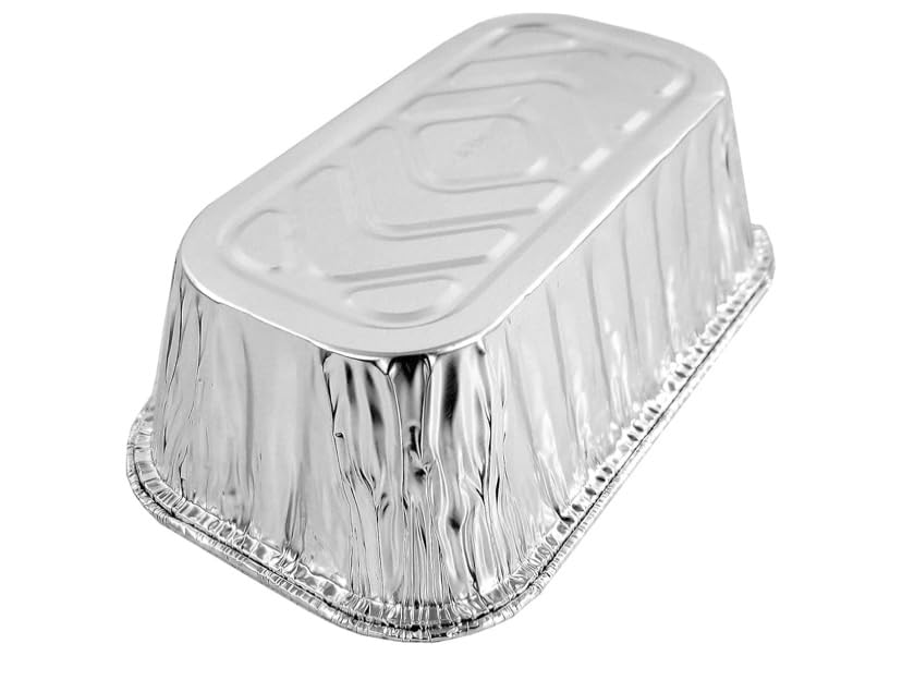 ProPac & Seal Mini moldes desechables de papel de aluminio con tapas transparentes de cúpula (paquete de 25) (25)