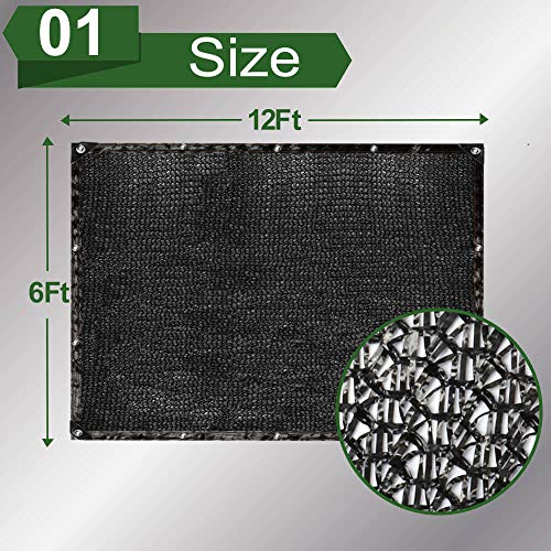 Vensovo 50% Sunblock Shade Cloth Net Black Resistant thumb #1