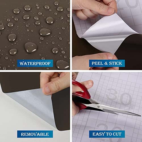 Image of Matte Solid Wallpaper | Decorative for Cabinets Countertops Kitchen,Shelves | Self Adhesive | Film Peel and Stick | Waterproof | Removable | Easy to Cut & Use | 16 X 72 Inch | Dark Brown