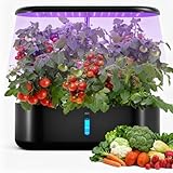 水耕栽培キット 室内家庭菜園 LEDライト付き 自動水循環システム 2段階栽培モード 高さ調整可能 10種類の野菜やハーブを同時に育てられる おしゃれな家庭菜園キット