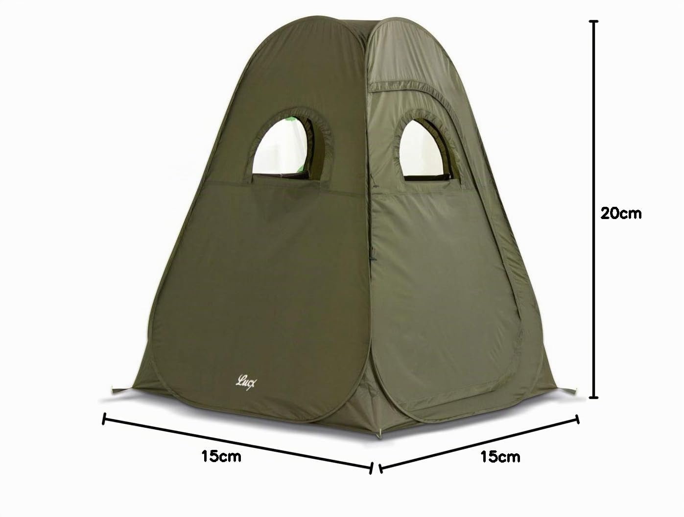 Lucx Pop-Up Angelzelt & Jagdzelt - Sekundenzelt für 1-2 Personen, wasserdicht (5.000 mm), 200x150x150 cm, inkl. Tragetasche & Heringen