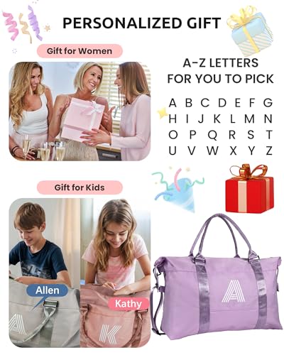 Vogewood Personalized Initial Overnight Bag