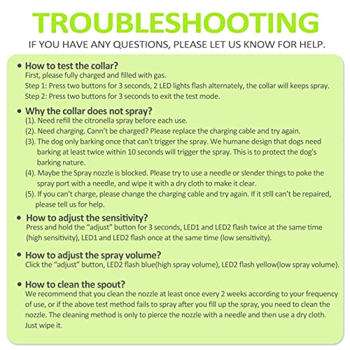 Auto Citronella Spray Bark Collar For Dogs, [Include 1 Refill No Remote] Spray Dog Training Collar, Humane Citronella Dog Barking Collars, Safer Anti Barking Control Collar For L/M/S Dogs #TOP7