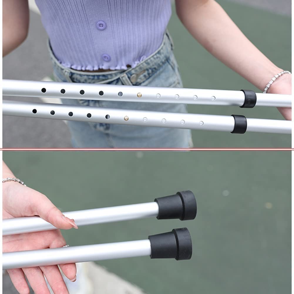 PAASHE Muletas de Moda, Bastones de Brazo Ajustables en Altura, 1 par de Bastones para antebrazos, bastón de Aluminio para Caminar, muleta para Adultos de 140-190 Cm