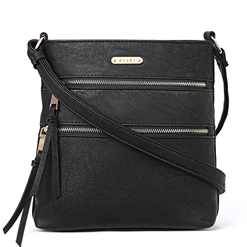 Image of CLUCI Crossbody Purses for Women, Medium Size Zipper Pocket Adjustable Strap, Soft Leather Women's Shoulder Handbags
