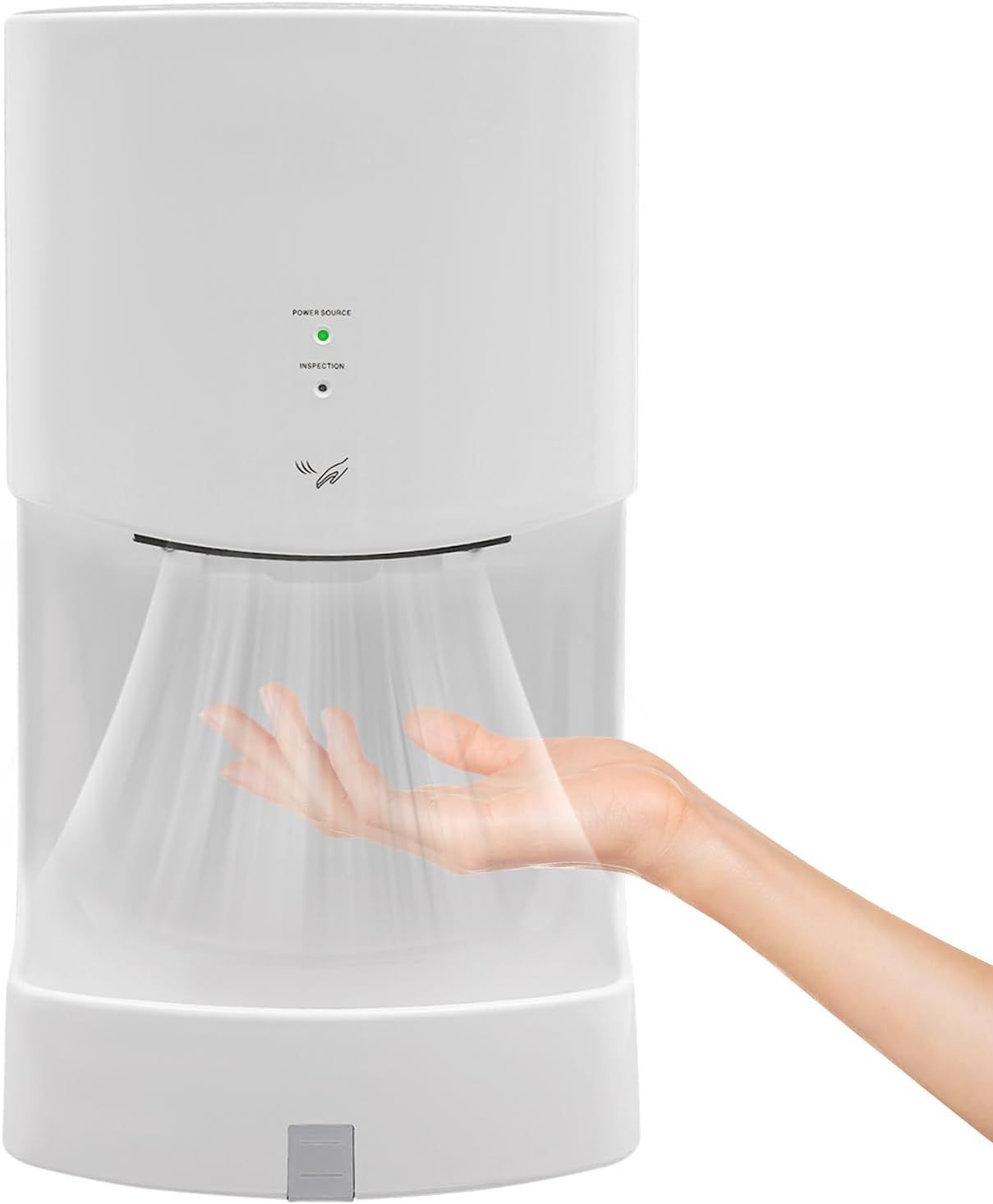 1000W Automatic Hand Dryer with Detachable Drain Tray,Wall Mounted Hand Dryer for Home Bathroom,Hotels, Restaurants, White,110V