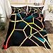 Honeycomb Bedding Set Yellow Stereoscopic Honeycomb Comforter Cover for Kids Boys Girls y3k Hexagonal Duvet Cover Beehive Hexagon Bedspread Cover Simplistic Room Decor Quilt Cover Full Size