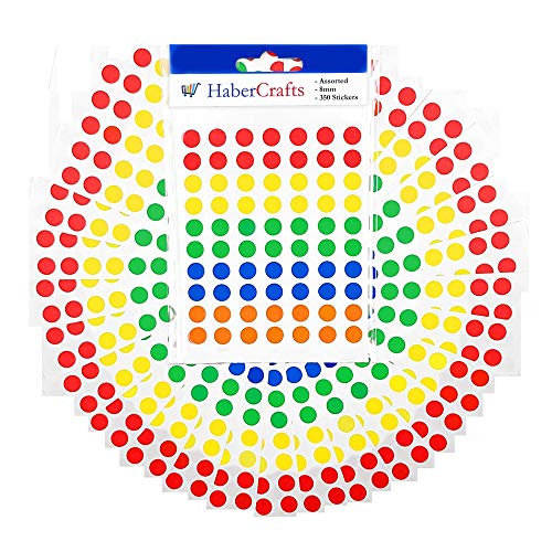 Lot de 350 autocollants ronds colorés de 8 mm pour code couleur et organisation de calendrier (couleur assortie) Cover