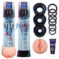 HIVEFUN Penispumpe Sex Spielzeug für die Männer, Penis Pumpe Sexspielzeug Masturbieren für Männer Vakuumpumpe mit 4 Saugstufen 3 Trainingsmodi, Elektrische Penisvergrößerung Taschenmuschi Masturbator