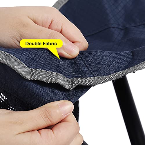 Redcamp Camping Stool Folding 220Lb, 17-Inch Tall Lightweight 3 Legged Tripod Camp Stools Portable For Backpacking Hiking Hunting Fishing, Blue #TOP1