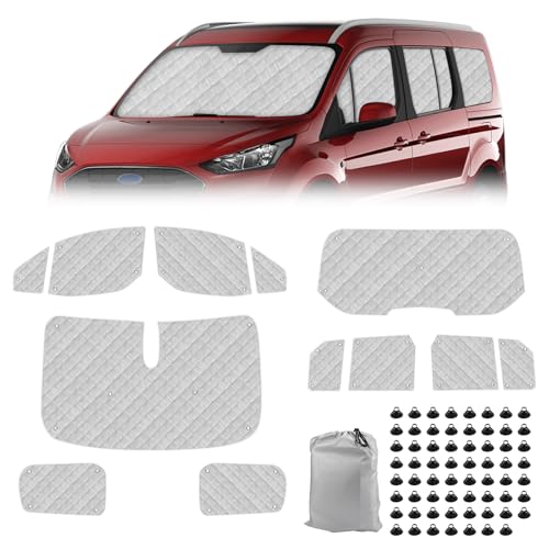 Federedevo Ford Transit Connect Sun Shade 12-Piece Set 2014-2023 | Full Cabin Thermal Insulation Kit...