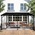 MUPATER 10'x 14' Gazebo, Outdoor Pergola on Clearance with Aluminum Frame, Lean to Pergola Gazebo,Wall-Mounted Heavy Duty Awnings for Patio,Deck, Porch and Backyard