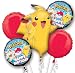 Pokemon Pikachu and Friends Birthday 5 Mylar Balloons Bouquet ~ Party Supplies
