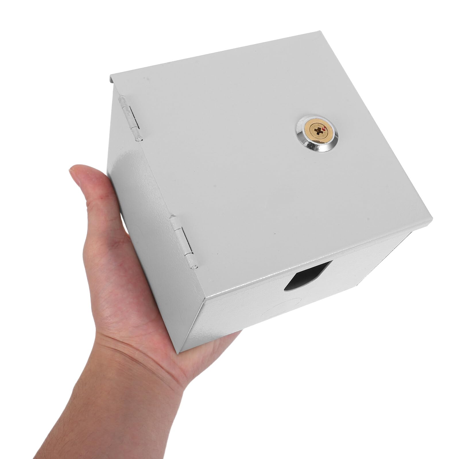 Copripresa Elettrico Esterno per Auto, Antifurto, Ferro Argento | Scatola di Presa Elettrica Esterna, Installazione Facile, Interruttore Integrato, per Giardino e Outdoor