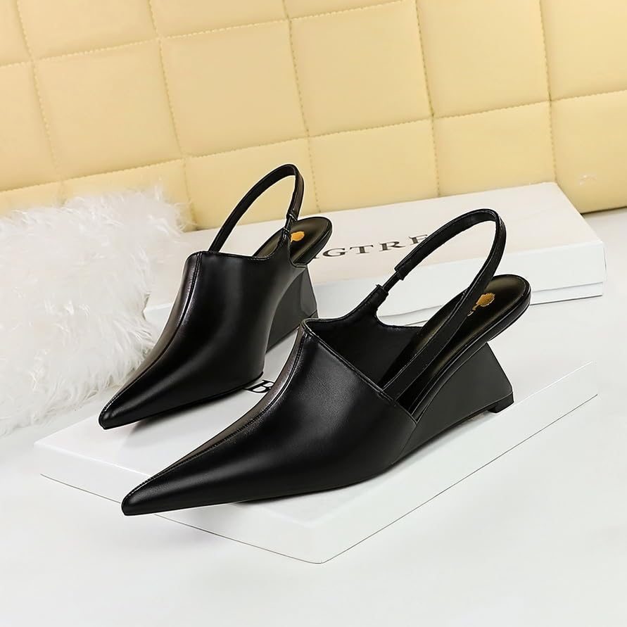 Gerrit Women's Pointed Toe High Heel Shoes,Women Stiletto High High Heel Open Toe Sandals Ankle Strap Slingback Wedding Party Dress 7CM Heels Shoes3