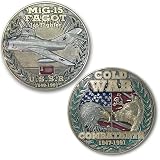 MiG-15 Fagot Jet Fighter USA Eagle vs USSR Bear Cold War Combatants Challenge Coin