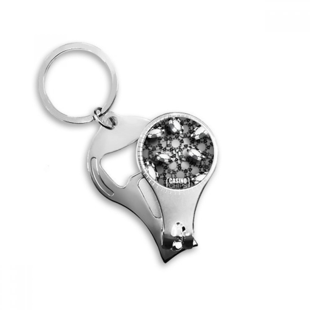 Motif Ongles Pince à Ongles Casino Anneau Porte-clés Cadeau Original Homme