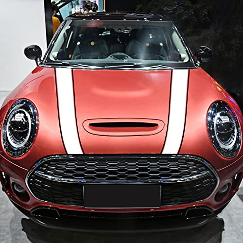 TURIM  For Mini Cooper S JCW R55 R56 R60 R61 F54 F55 F56 F60 Car Hood Sticker Hood Stripes Decals Co