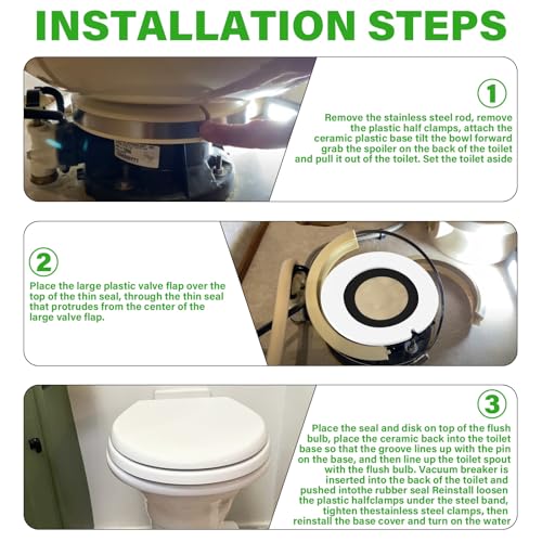 Image of Ameri 385311462 385310677 RV Toilet Seal Kit for Dometic Sealand VacuFlush Toilets 110 111 210