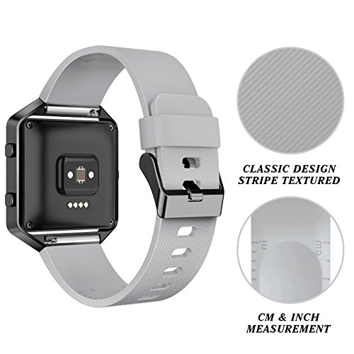 Correa compatible Fitbit Blaze silicona negra talla pequeña miniatura 3