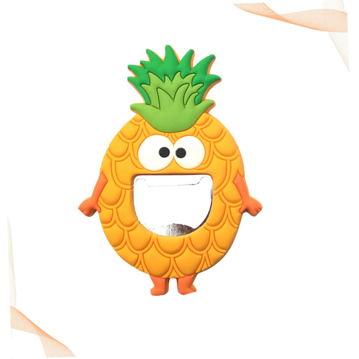 Aimant Réfrigérateur Créatif Ananas avec Décapsuleur Multifonction Décoration Maison et Bureau Aimant Pratique pour Surfaces Métalliques