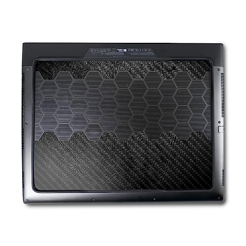Image of MightySkins Carbon Fiber Skin Compatible With Alienware M18 R1 (2023) Full Wrap Kit - Black Leather | Protective, Durable Textured Carbon Fiber Finish | Easy To Apply & Change Styles | Made in the USA