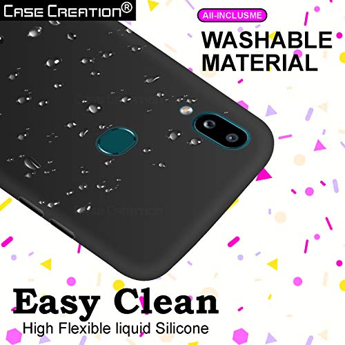 Image of Case Creation Luxurious OG Series for Samsung Galaxy A10s Case Cover,Anti-Dirty Slim Case Frosted Matte Cute Candy TPU Raised Bezel (Splash of Color) Back Cover for Samsung A10s -Black