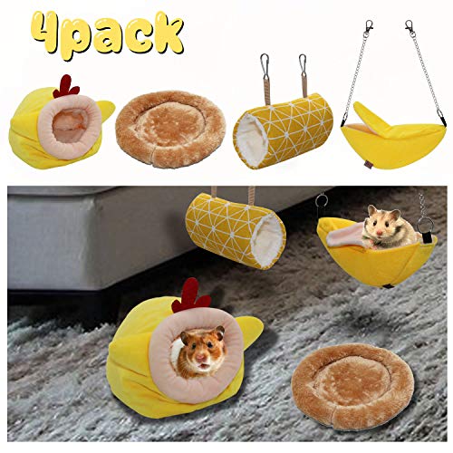 RYPET Hamster Bed Houses and Hideouts Small Animal Hamster Stuff Rat Cave Bed Cage Nest Accessories - Thumbnail 7