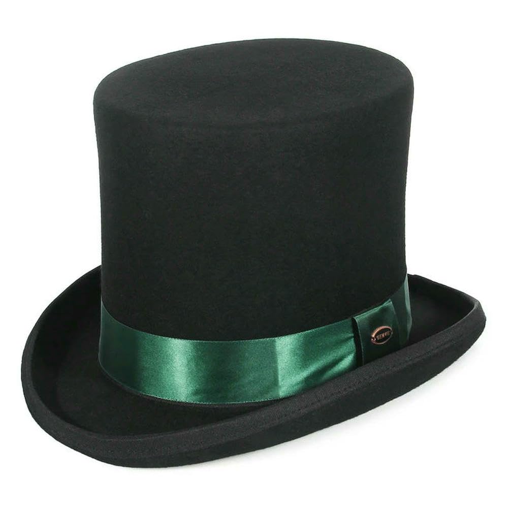 JJDFW Filzhut für Herren und Damen, Zylinderhut, Topper, Party-Kostüm, Fedora, Magier, Theatermütze, 17 cm