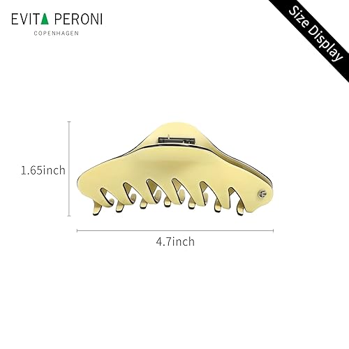 Miniatura 5 de EVITA PERONI Pinzas grandes para el cabello para mujer, pinzas de pelo de 4.7 pulgadas para cabello fino y rizado, pinzas grandes, pinzas de