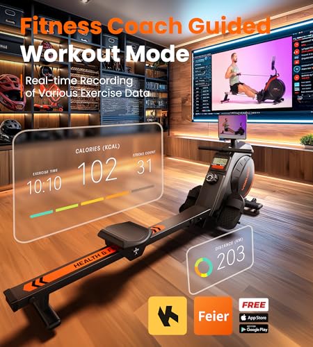 YOSUDA Magnetic/Water Rowing Machine for Home - Rower Machine Use with Bluetooth, App Supported, Rowing Machine for Taller Power Athletes, Comfortable Seat Cushion - Image 4