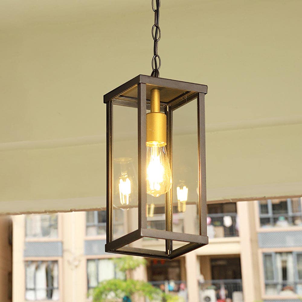 Lampada A Sospensione Vintage Per Esterno - Vetro E Alluminio, Impermeabile, Con Luce E27 - Foto 4