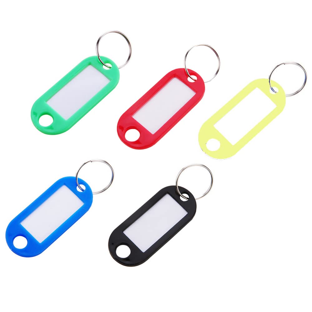 100PCS Plastic Key Tag Metal Classification Lag Label Hotel Key Accessories Keychain