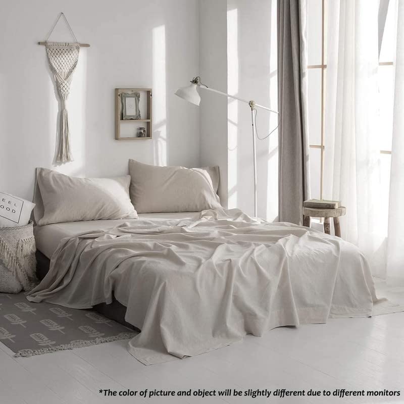 Image of CULTIVER Microfiber Bedsheet For Single Bed, Solid Colour Size With 1 Pillow Cover, Small Plain Ultra Soft Brushed Micro Fabric Shrinkage & Fade Resistant (60X90 Inch, Beige Color300 Tc)