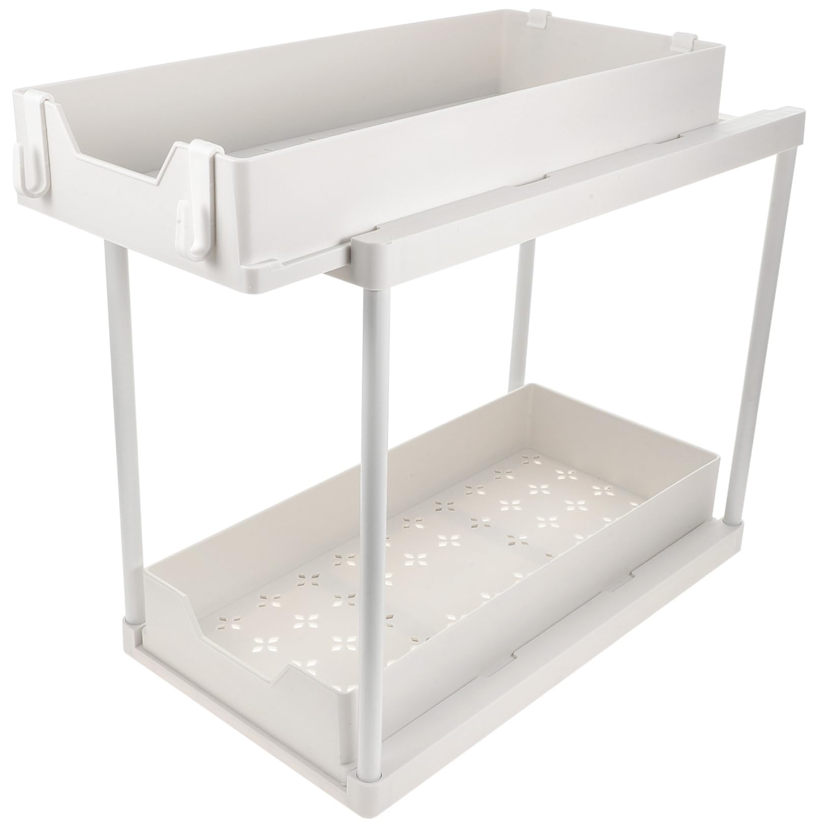 SHOWERORO Double Drainer Sliding Basket under Under Shelf