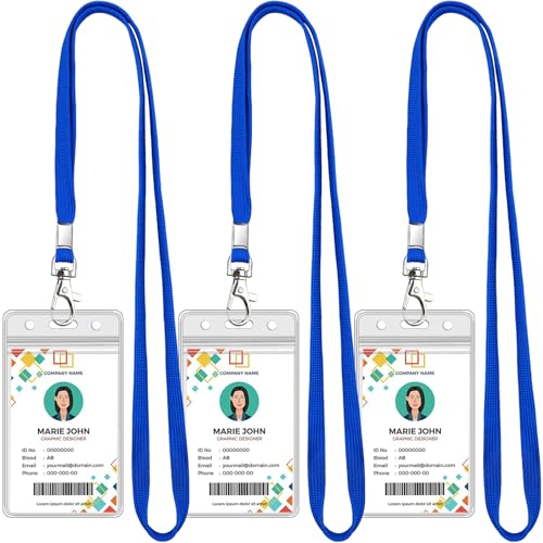 Blue Lanyard With Badge
