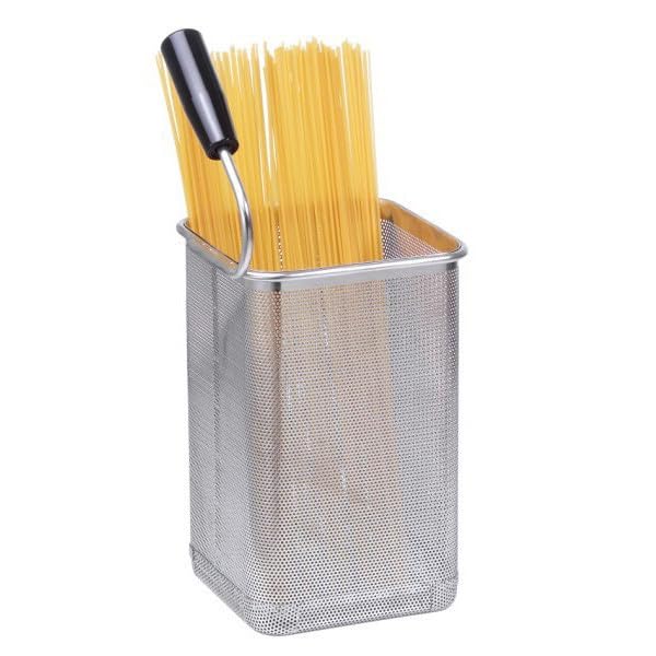 Cestello cesto cuocipasta modular 1/6 con maniglia laterale professionale in acciaio inox con impugnatura cuoco chef accessorio ricambio base scolapasta colapasta