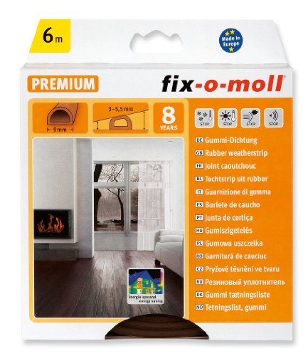 fix-o-moll D-Profildichtung 6 m 6 x 9 mm selbstklebend braun, 3565269 fix-o-moll D-Profildichtung 6 m 6 x 9 mm selbstklebend braun, 3565269