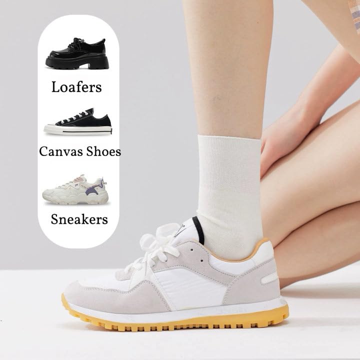 Thin Cotton Socks for women 6 Pairs Thin Crew Socks for Women, Lightweight Cotton Socks, Multi-Color, Size 5-93