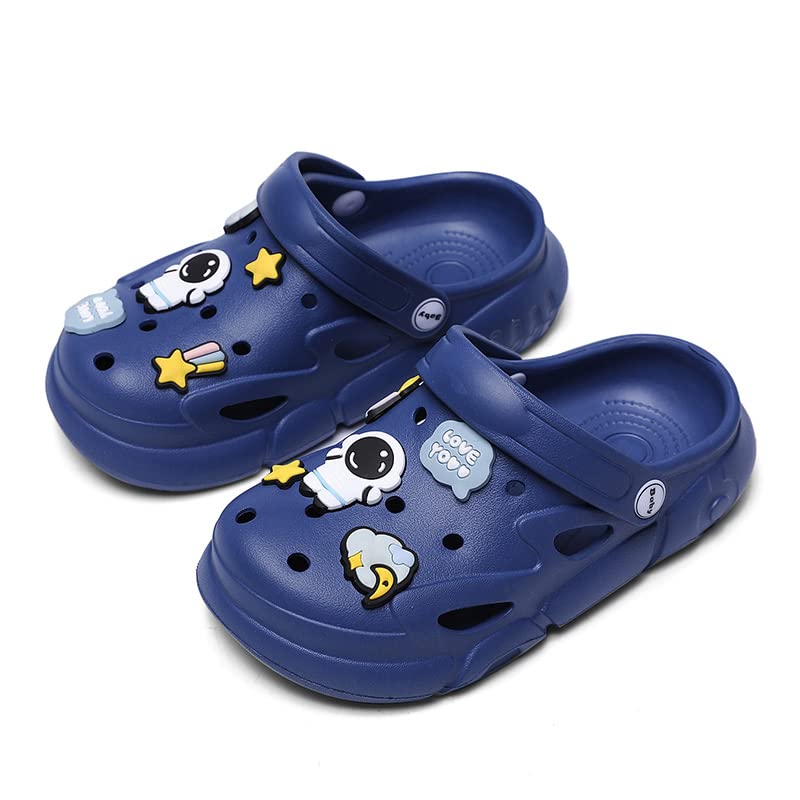 Zapatos zuecos de jardín para niños niñas verano sandalias de playa ligeras zapatillas para niños antideslizantes piscina de jardín zapatillas zapatillas, azul, 26/27 EU