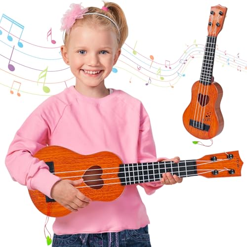 Kids Toy Classical Ukulele,17 Inch 4 Strings Guitar Ukulele Musical Toy,Educational Guitar Toy for Toddlers and Preschoolers